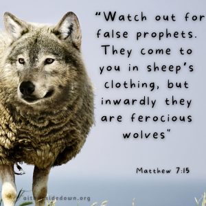 A wold in sheep's clothing and the Bible verse Matthew 7:15